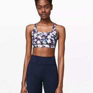 Lululemon - Size 2 - Energy Sports Bra Top - Utopia Multi/Vintage Plum - EUC
